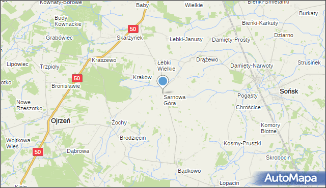 mapa Sarnowa Góra, Sarnowa Góra na mapie Targeo